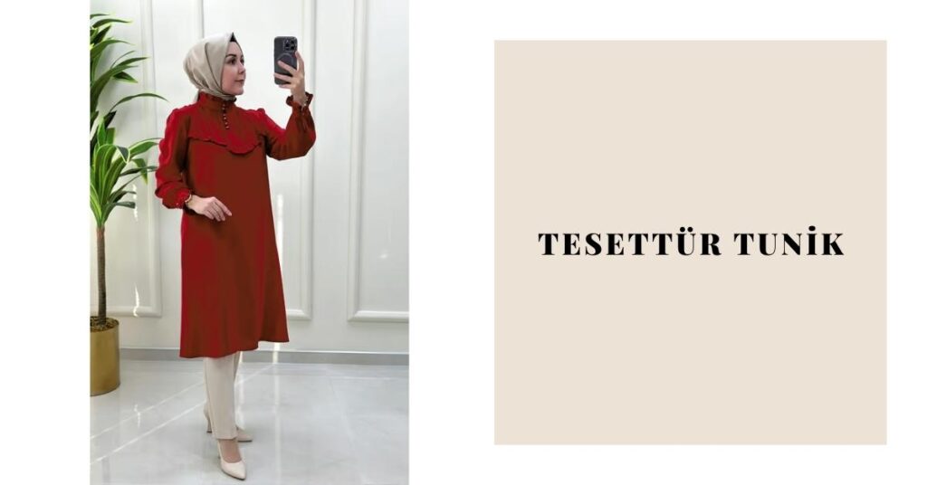  Kırmızı Tunik ile Yapılan Kombinler